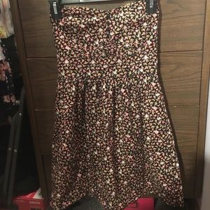 Women’s Floral Print Strapless Mini Dress - Small